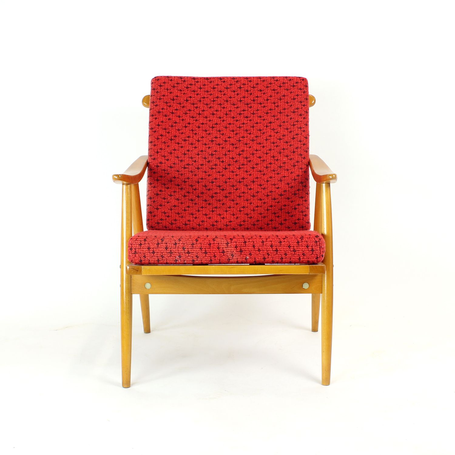 Mid Century Boomerang Armchair By Ton, Czechoslovakia 1960s photo furniture