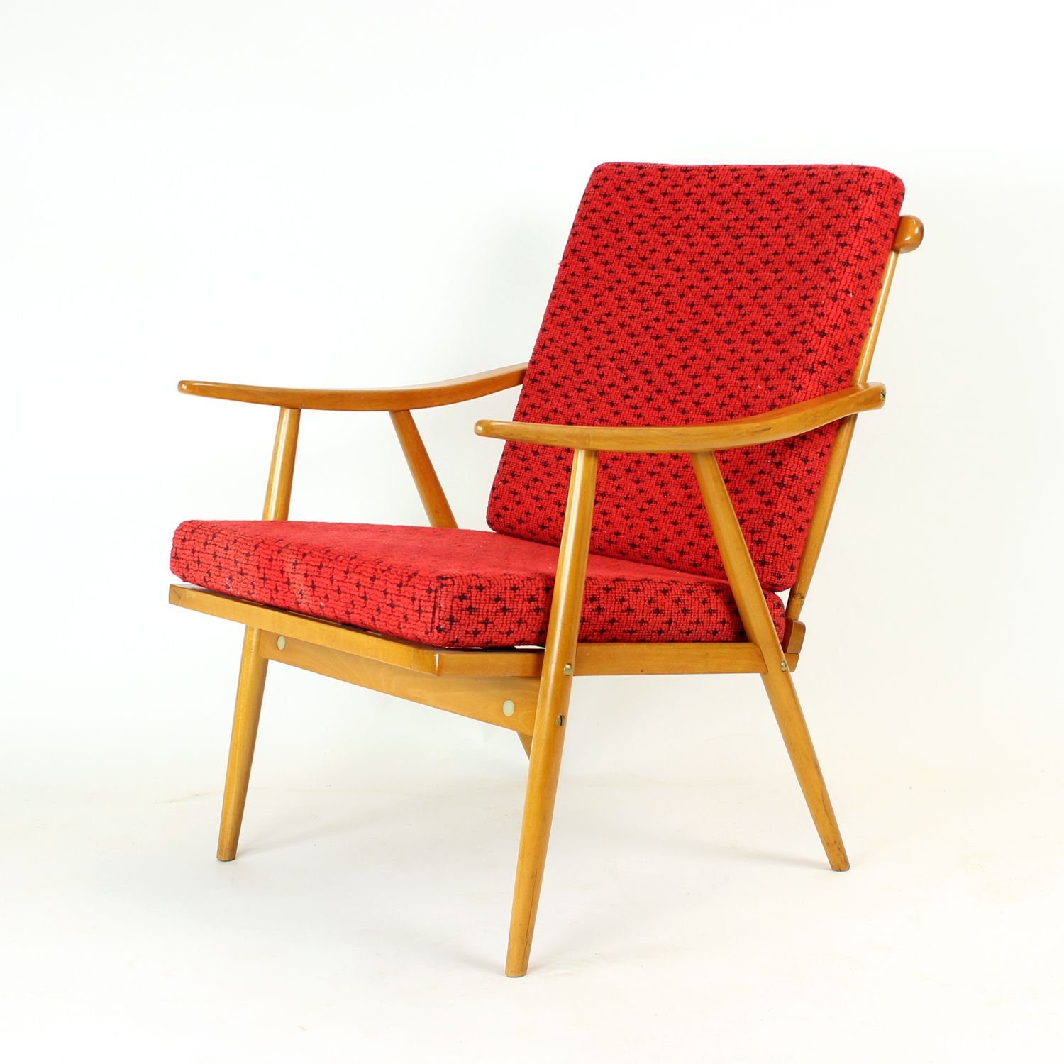 Mid Century Boomerang Armchair By Ton, Czechoslovakia 1960s photo for sale
