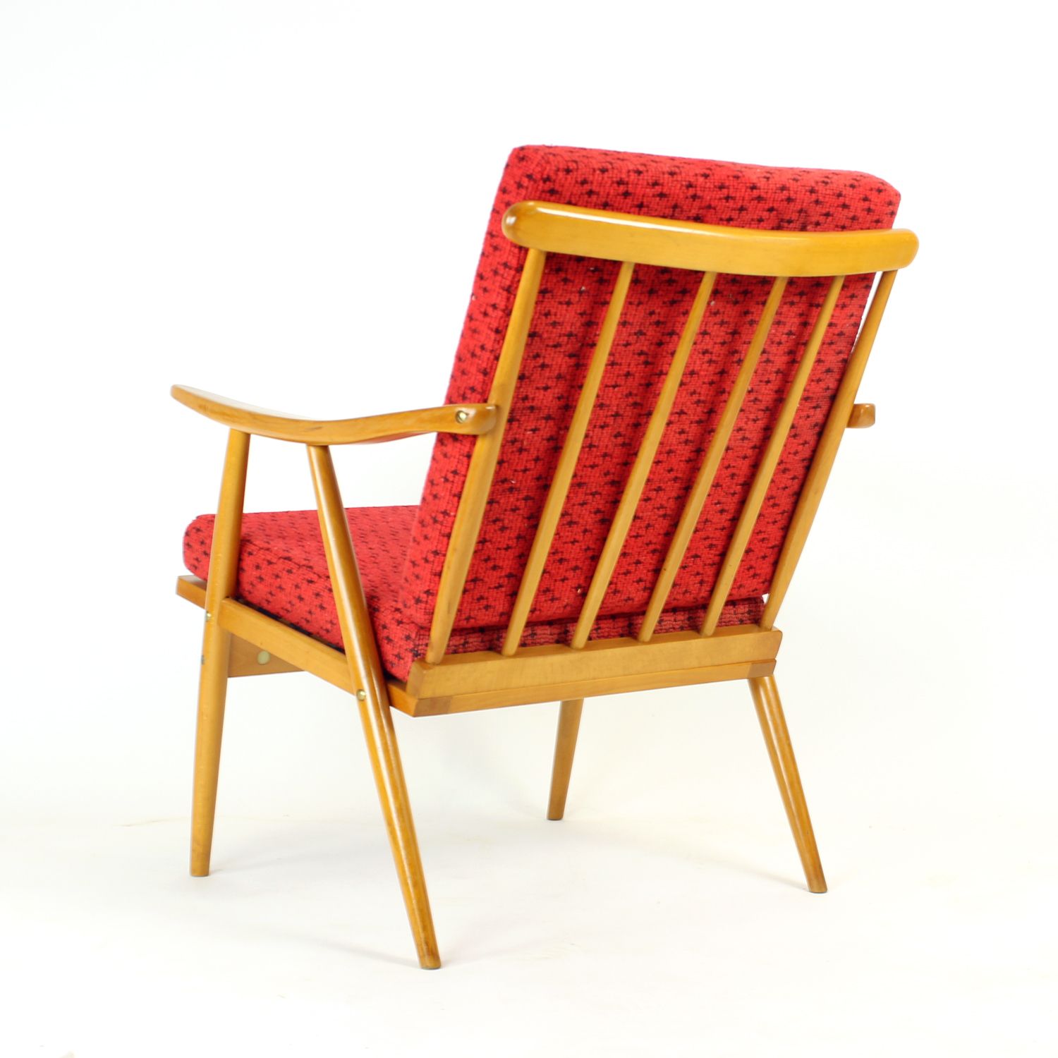 Mid Century Boomerang Armchair By Ton, Czechoslovakia 1960s photo Furniture