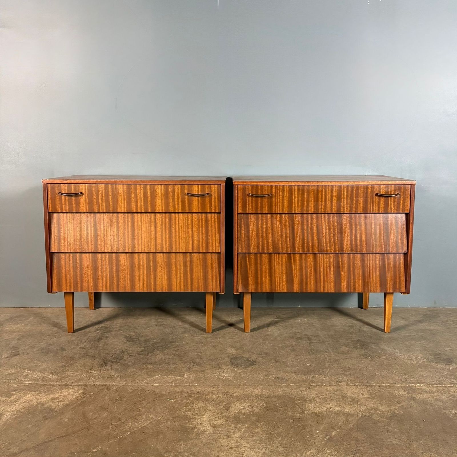 Teak Avalon Yatton Waterfall Chest Of Drawers Mid Century Retro Mcm photo furniture