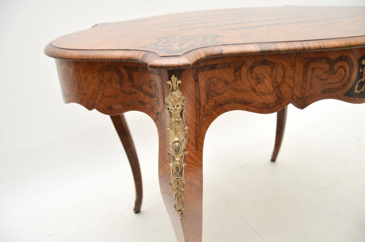 Antique French Inlaid Bureau Plat Desk photo vinterior