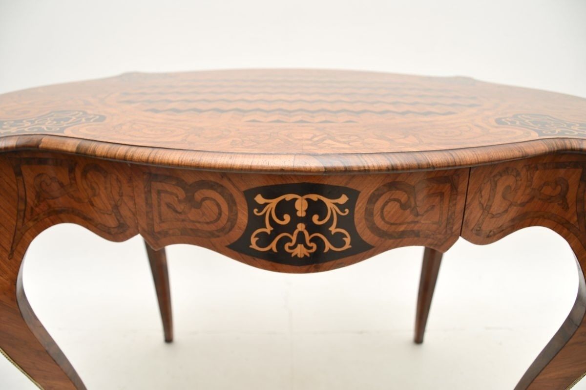Antique French Inlaid Bureau Plat Desk photo buy