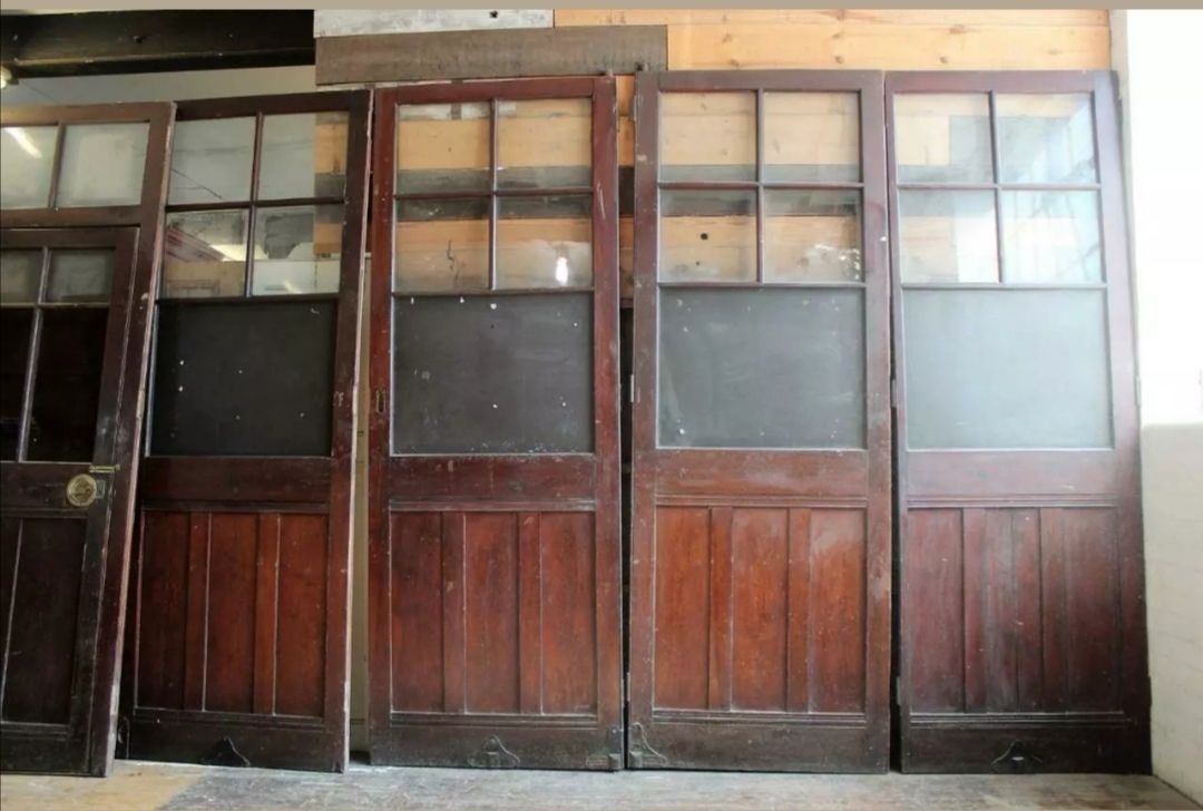 A Set Of Six Old School Room Dividers/Partitions. Made From Pitch Pine. Circa 1880. photo Home Decor