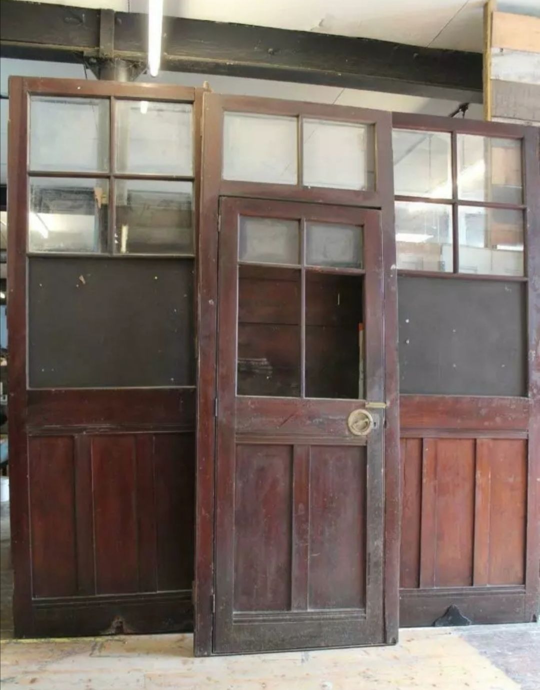 A Set Of Six Old School Room Dividers/Partitions. Made From Pitch Pine. Circa 1880. photo vinterior