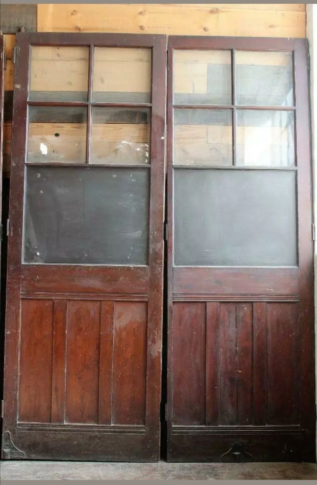 photo vinterior A Set Of Six Old School Room Dividers/Partitions. Made From Pitch Pine. Circa 1880.