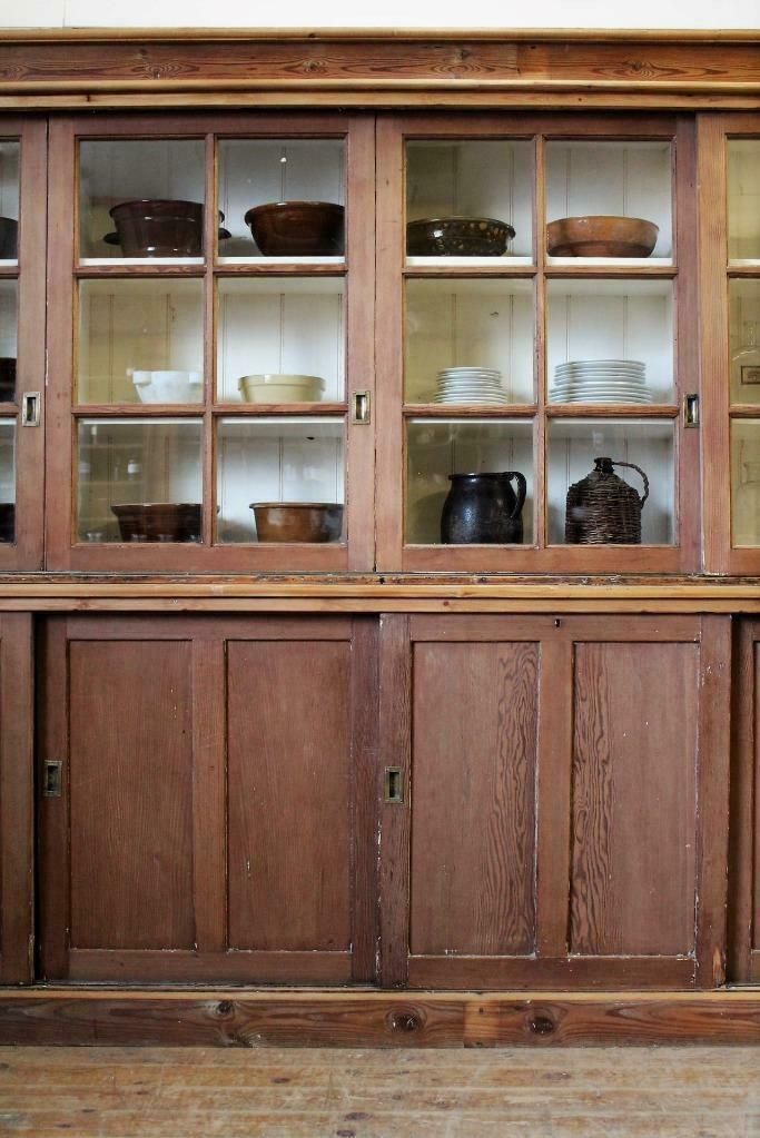 Huge Old Victorian Pine School Cupboard/Dresser /Cabinet Salvage photo 8950.0