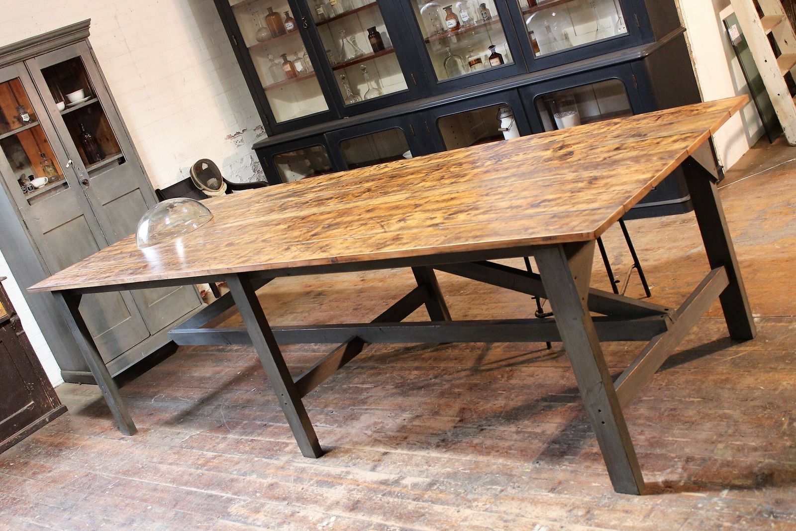 Large Old Factory Table/Kitchen Island Vintage Industrial Salvage Restaurant Bar