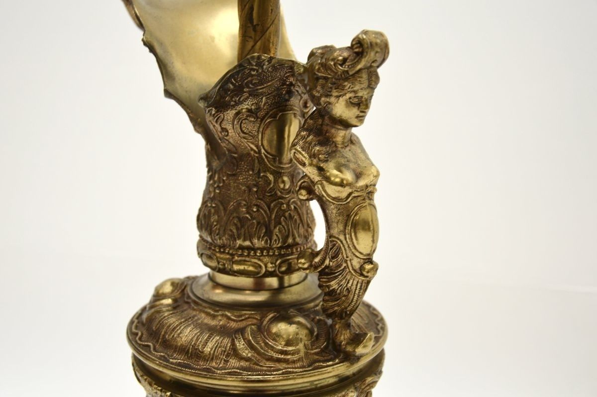 Pair Of Antique French Gilt Metal And Marble Table Lamps photo buy