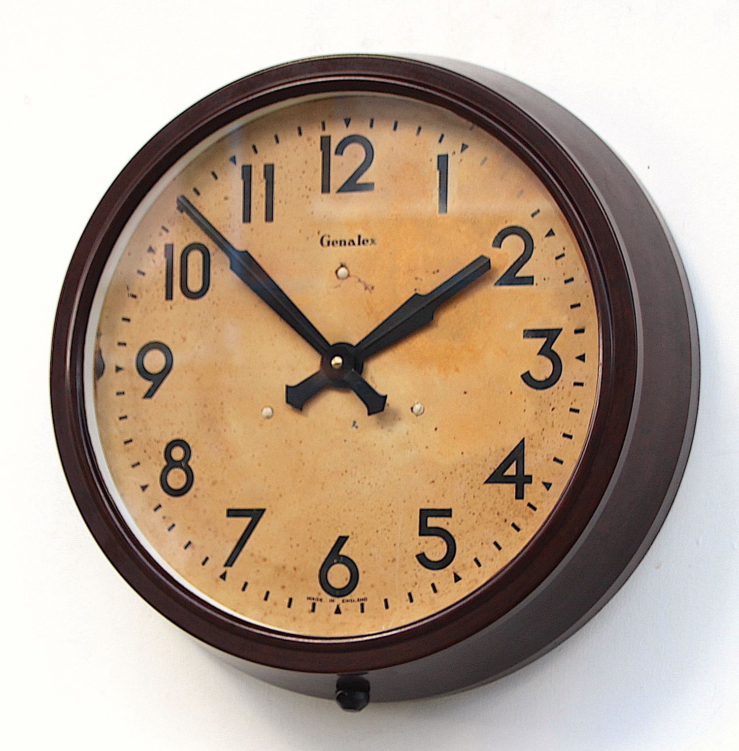 1940s British Bakelite Vintage School / Commercial Wall Clock. Fully Guaranteed. London Timepiece photo furniture
