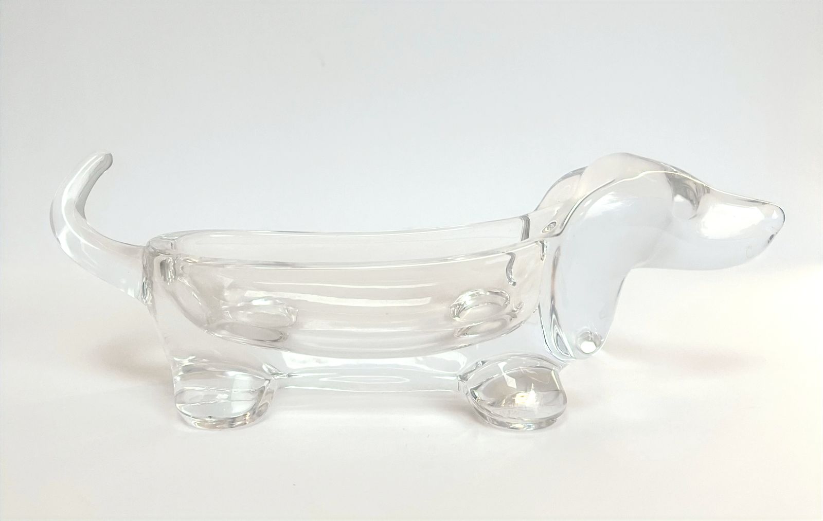 1970's Crystal Glass Dachshund / Basset Dog By Art Vannes   France photo buy