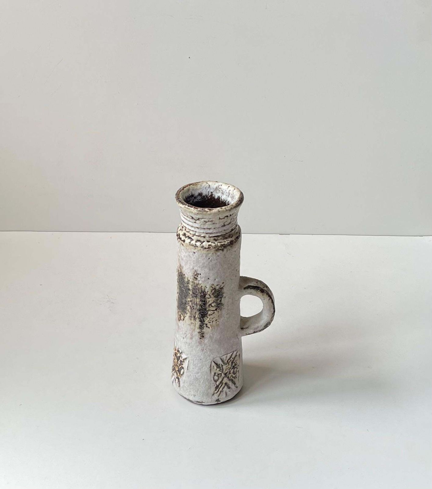 Brutalist Glazed Stoneware Vase In The Style Of Jacques Blin photo furniture