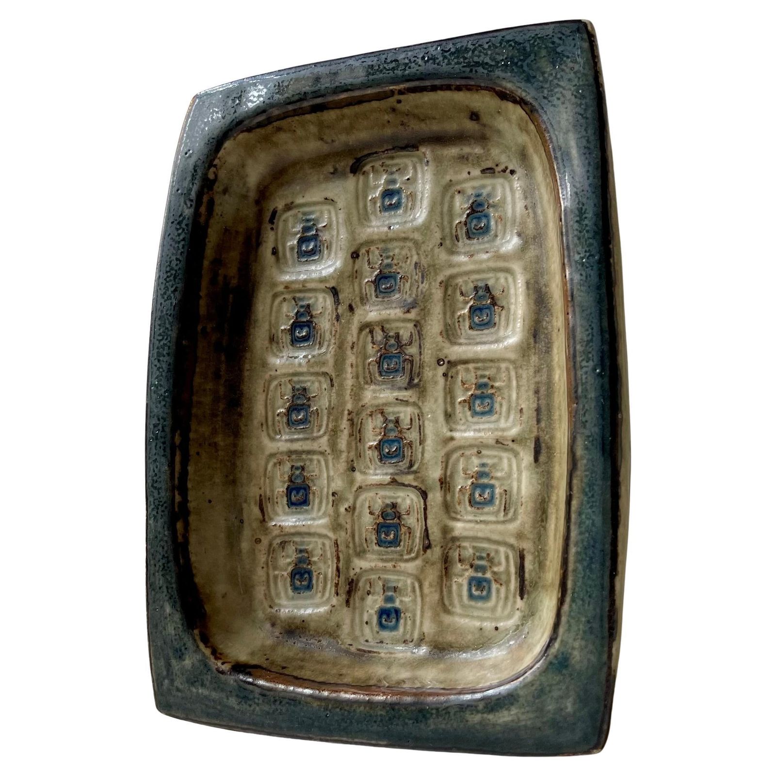 Royal Copenhagen Glazed Stoneware Scarab Dish By Jørgen Mogensen, 1960s
