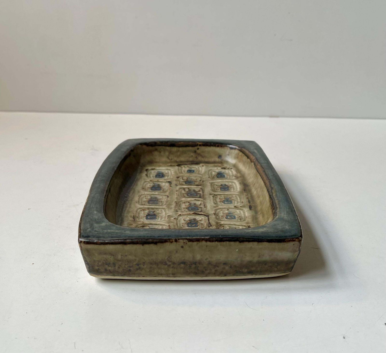 Royal Copenhagen Glazed Stoneware Scarab Dish By Jørgen Mogensen, 1960s photo Home Decor