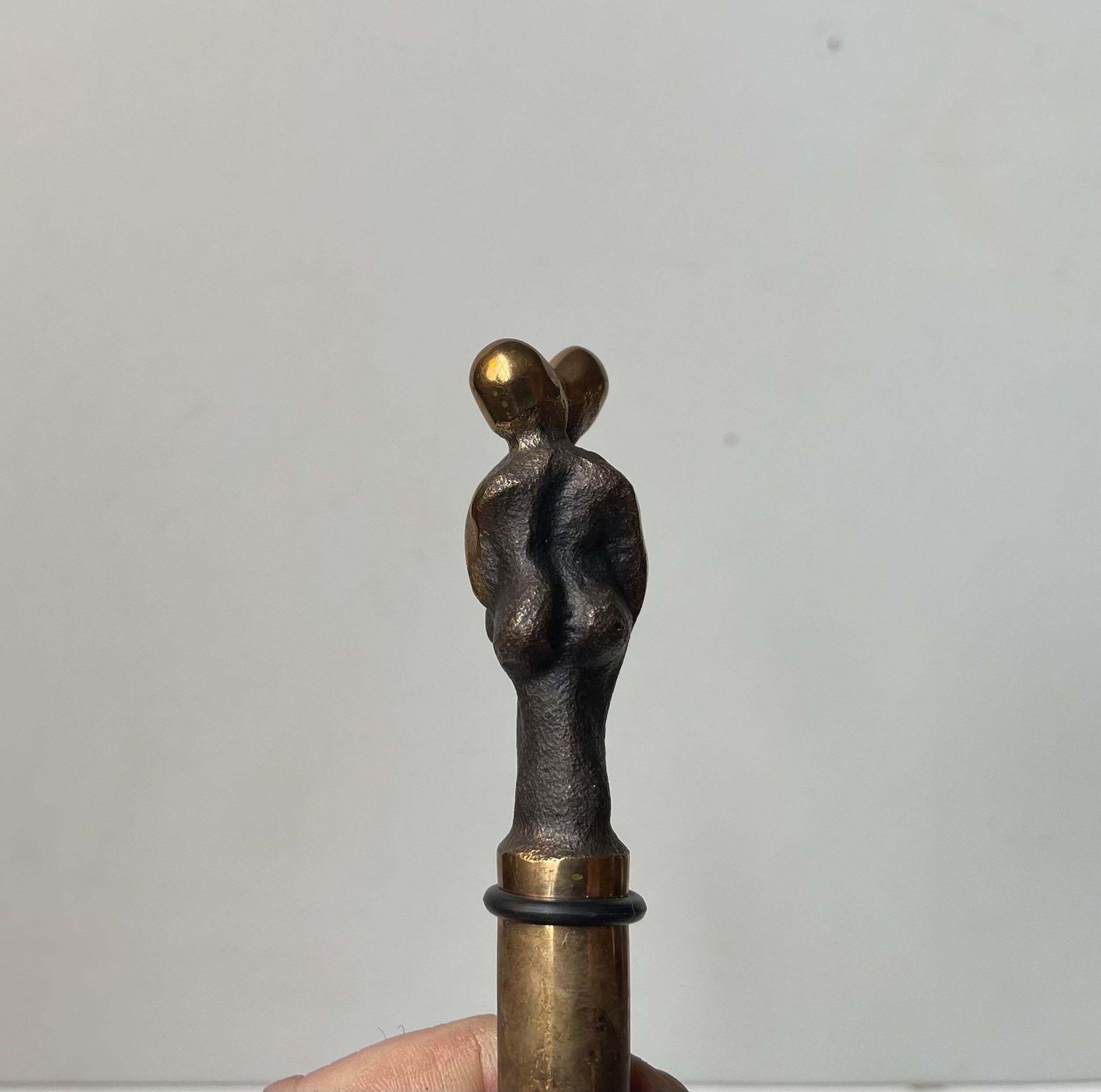 Sculptural Decanter Stopper In Bronze 'Symbiosis' By Lene Purkaer photo Art