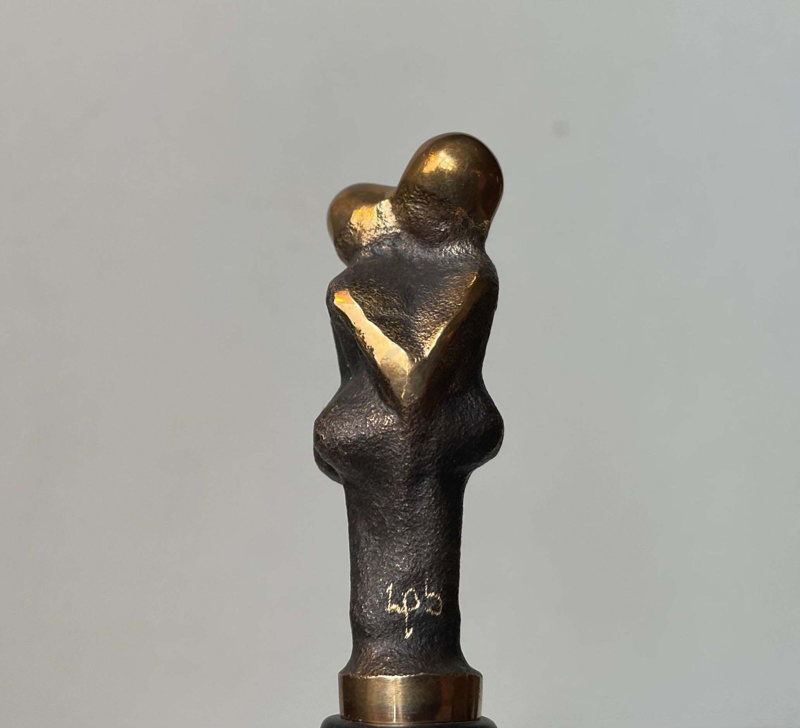 photo for sale Sculptural Decanter Stopper In Bronze 'Symbiosis' By Lene Purkaer