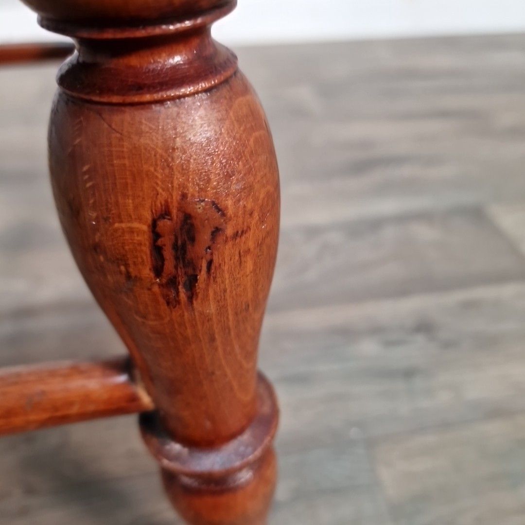 photo for sale Antique Dining Bedroom Chair Solid Turned Wood Victorian Reading Desk Seat