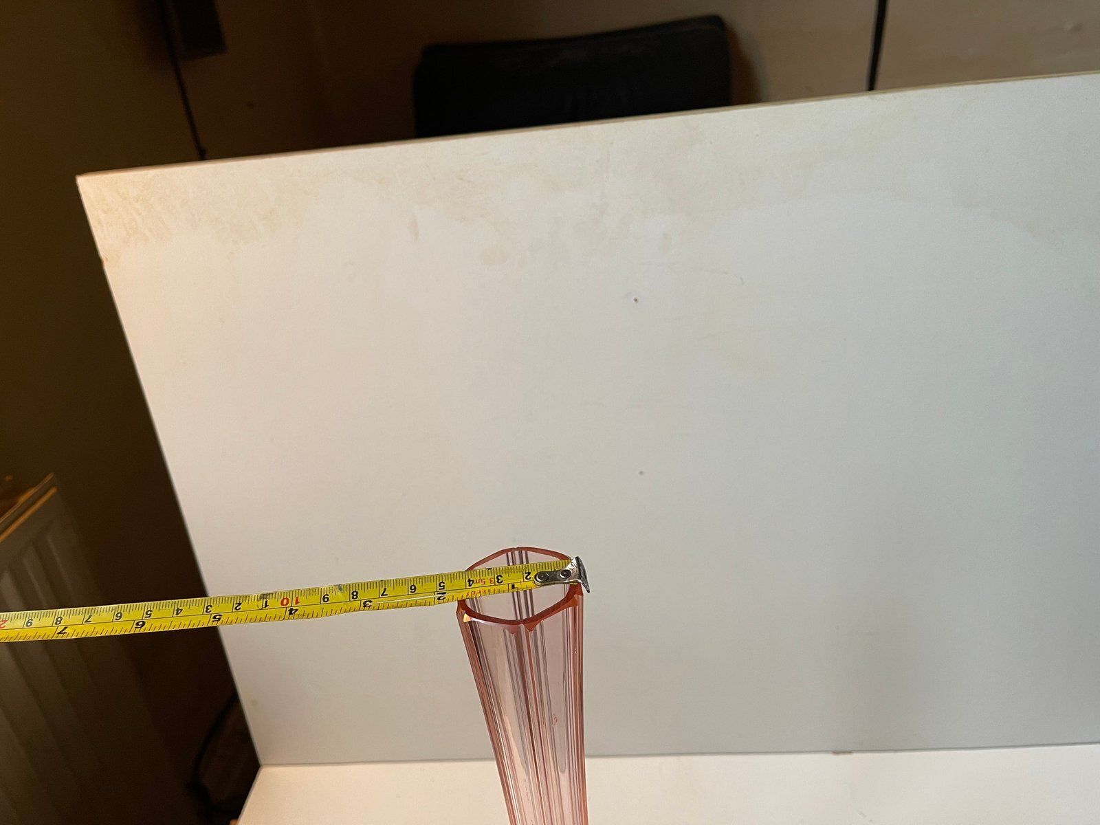 Art Deco French Pink And Green Glass Vase, 1920s photo buy