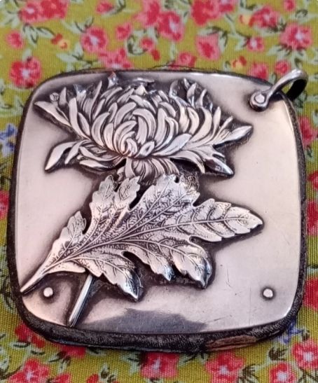 George Shiebler Chatelaine Silver Pin Cushion   Exquisite Rare Antique With Love Birds photo 370.0