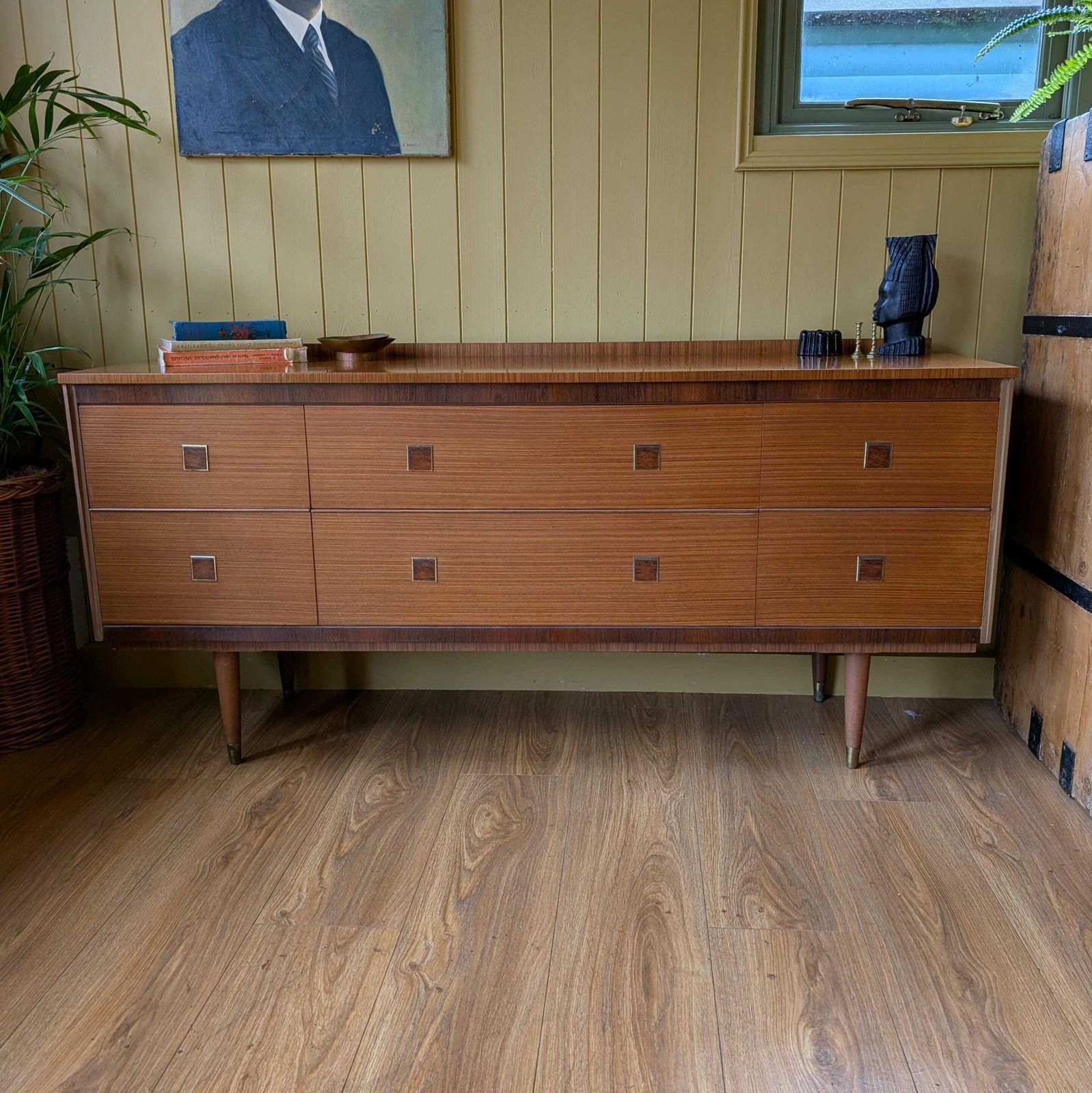 photo furniture Long And Low Mid Century Chest Of Drawers