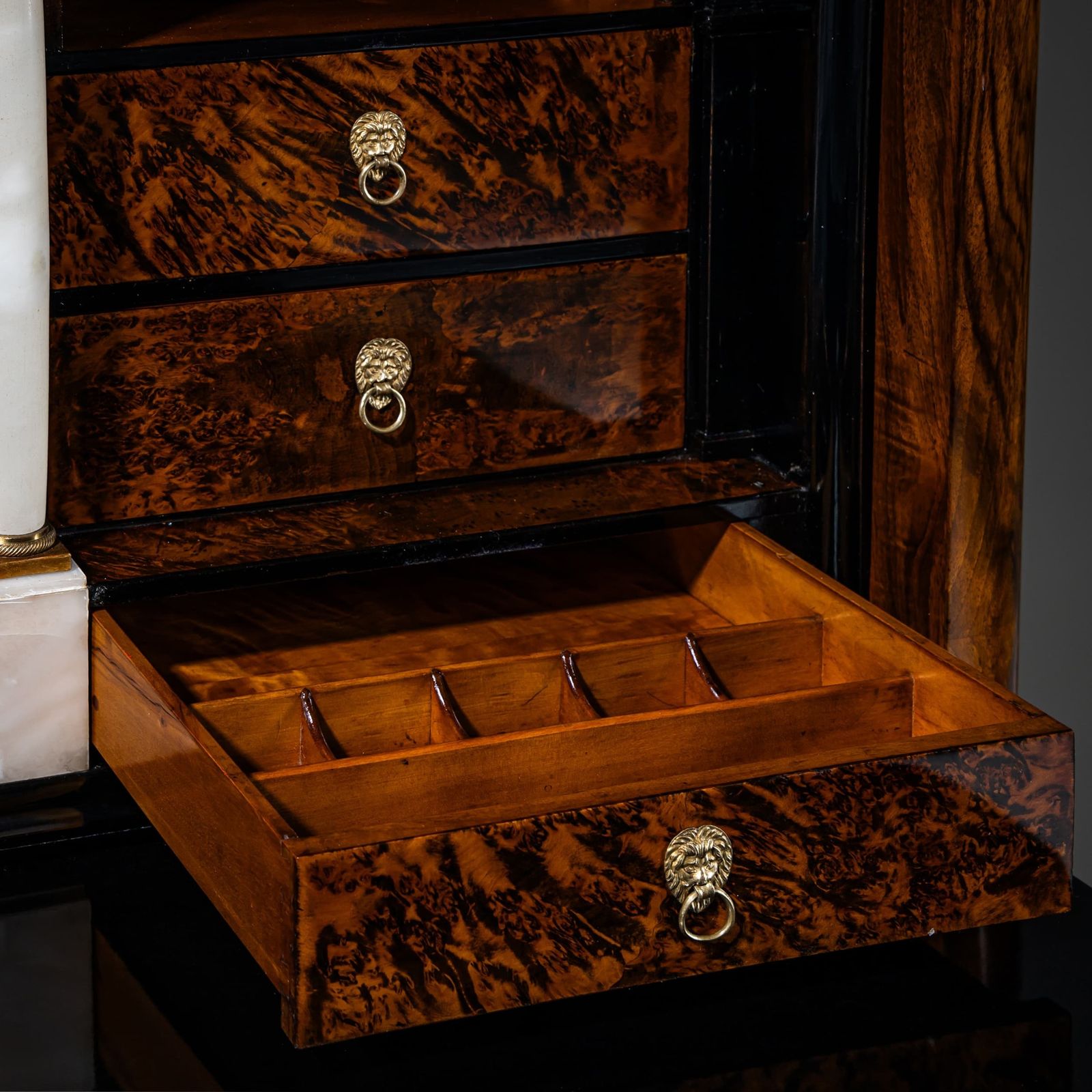 8460.0 Biedermeier Secretary In Walnut, Austria, Circa 1830 photo