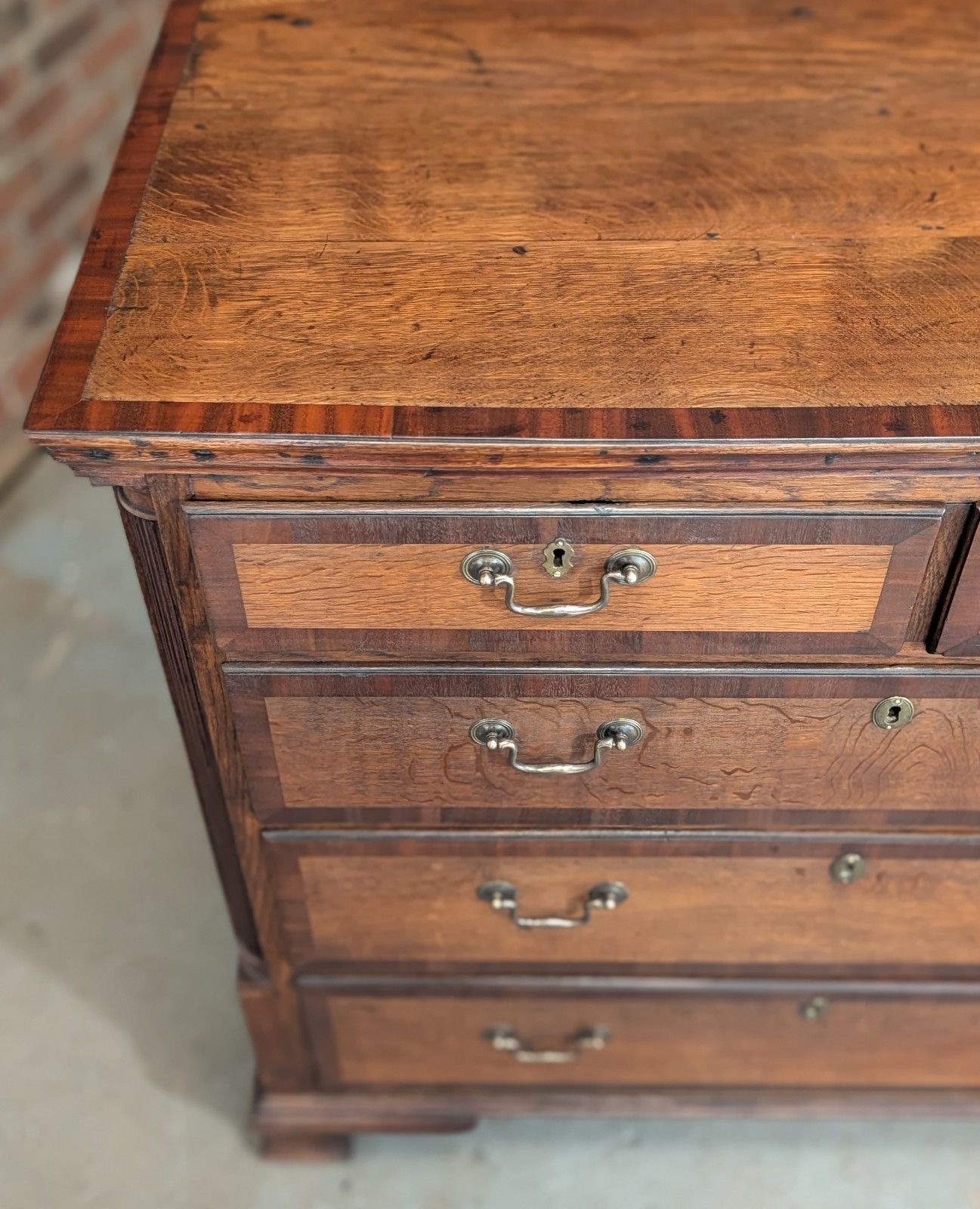 photo vinterior Antique Oak Chest Of Drawers (Delivery Available) 18thc Lancashire