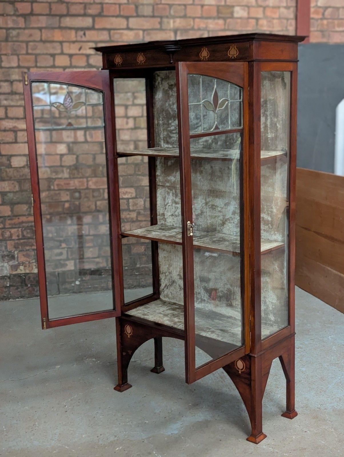 photo buy Antique Display Cabinet (Delivery Available) Art Nouveau Shapland & Petter