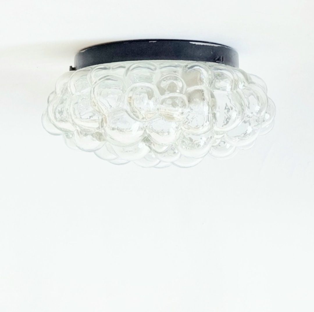 Set Of Mid Century Glass Ceiling Light & 2 Wall Lights By Helena Tynell For Limburg, Germany, 1960s photo 1100.0