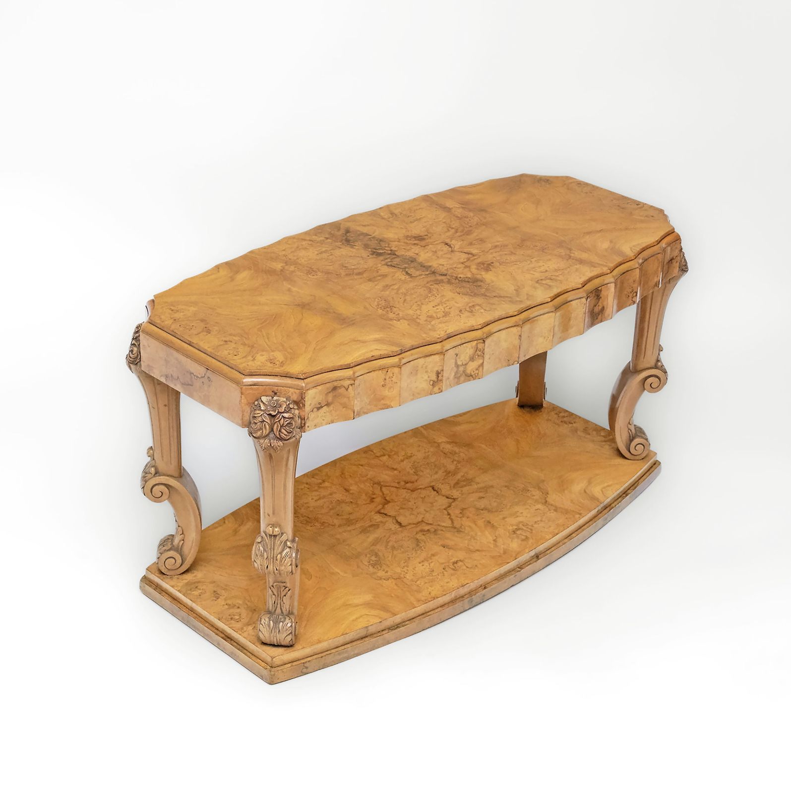 Art Deco Burr Walnut Coffee Table By Harry & Lou Epstein 1930s