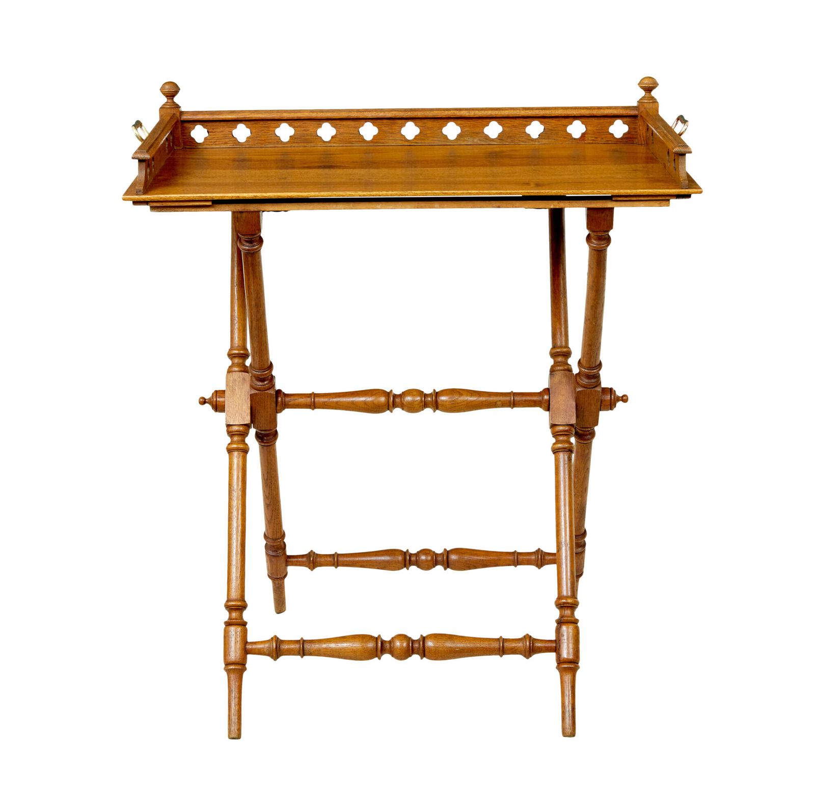 19th Century Carved Oak Butlers Tray On Stand. photo 1645.0