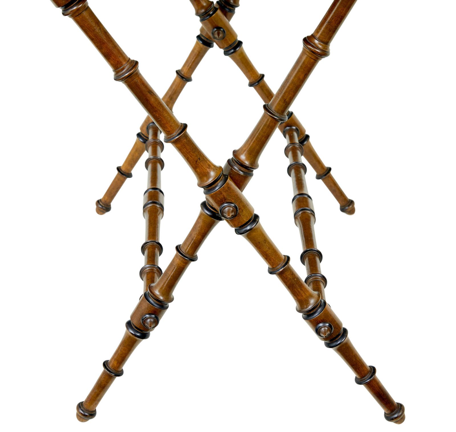 19th Century Walnut Colonial Inspired Butlers Tray On Stand. photo vinterior