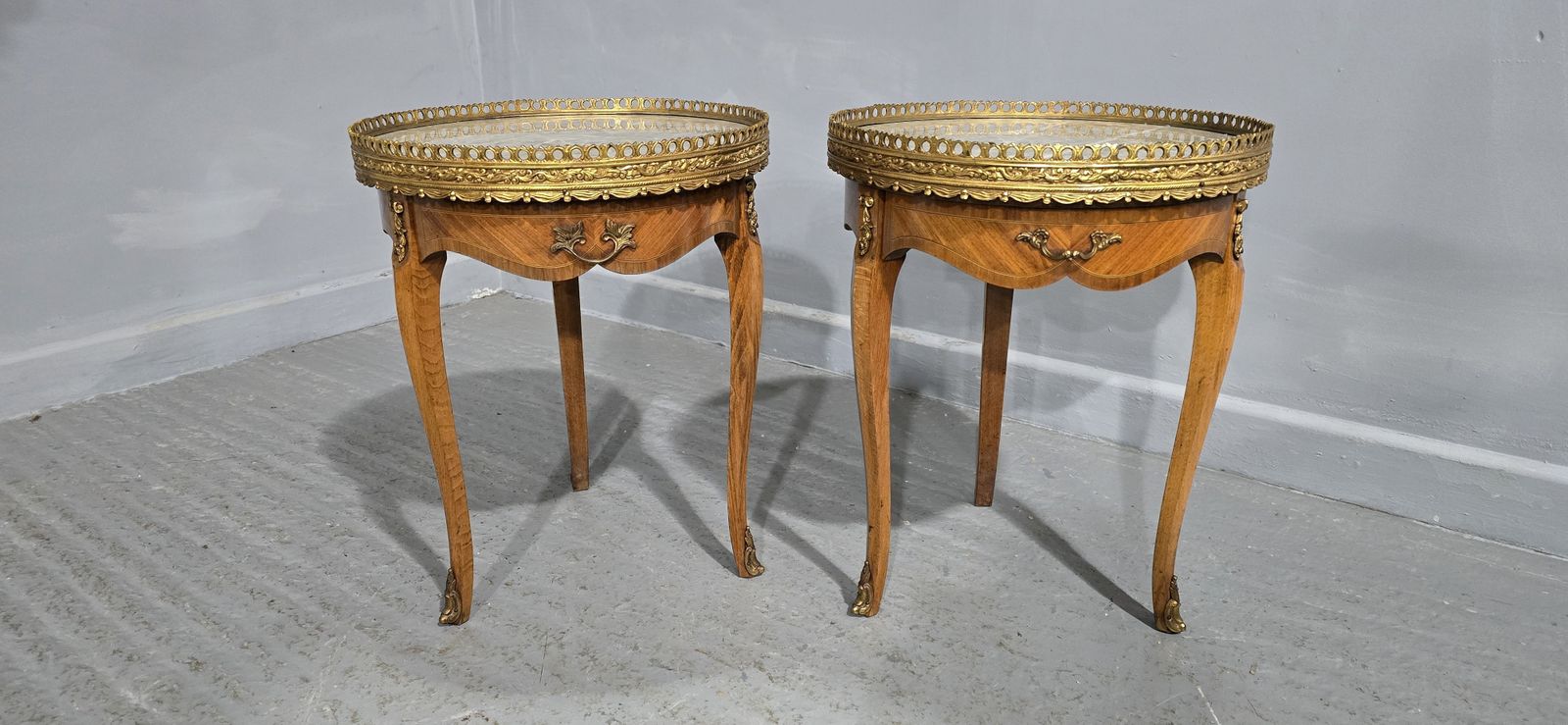 Super Pair French Kingwood Lamp Tables photo furniture