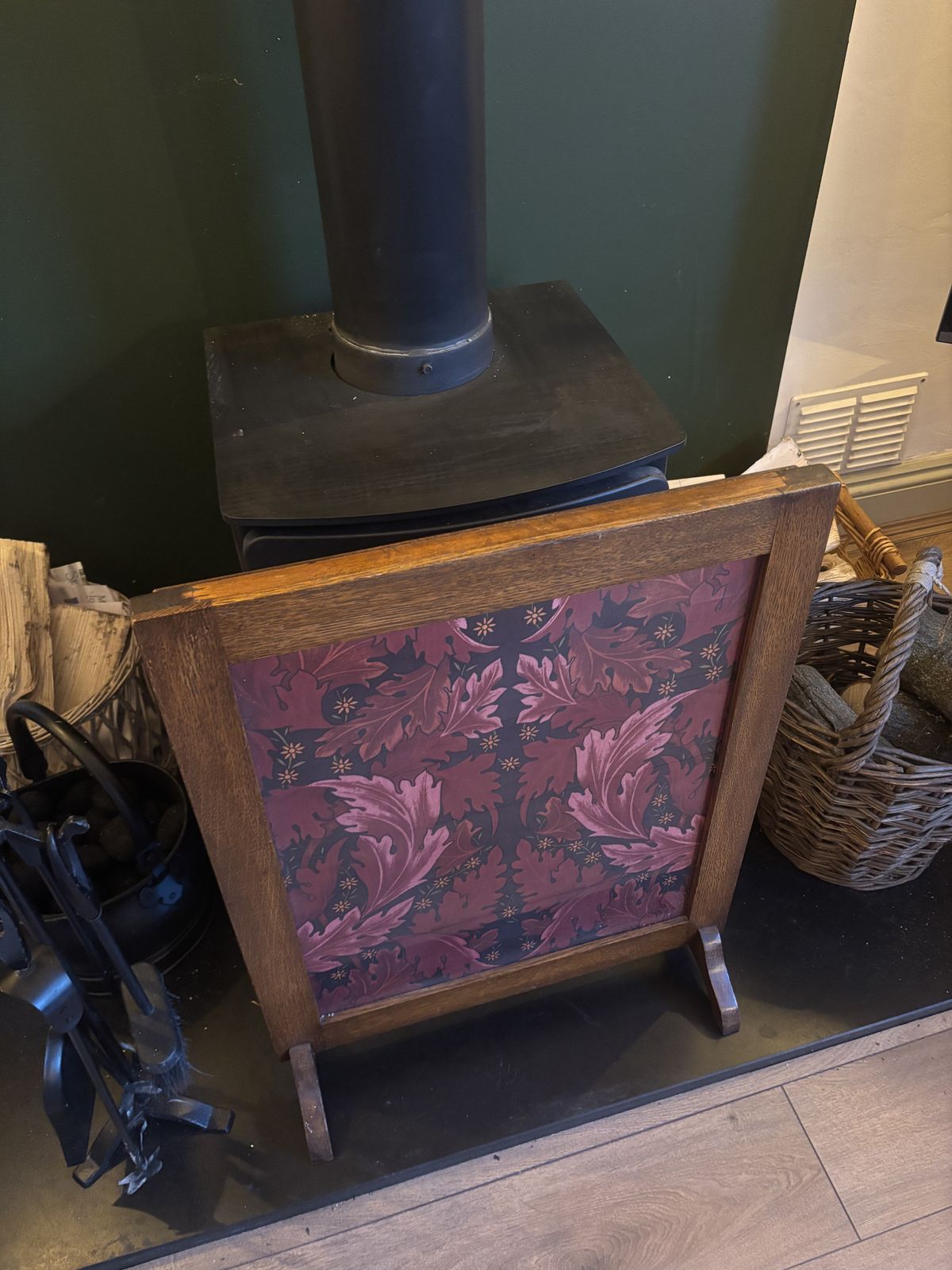 Vintage Mahogany Fireplace Screen photo furniture