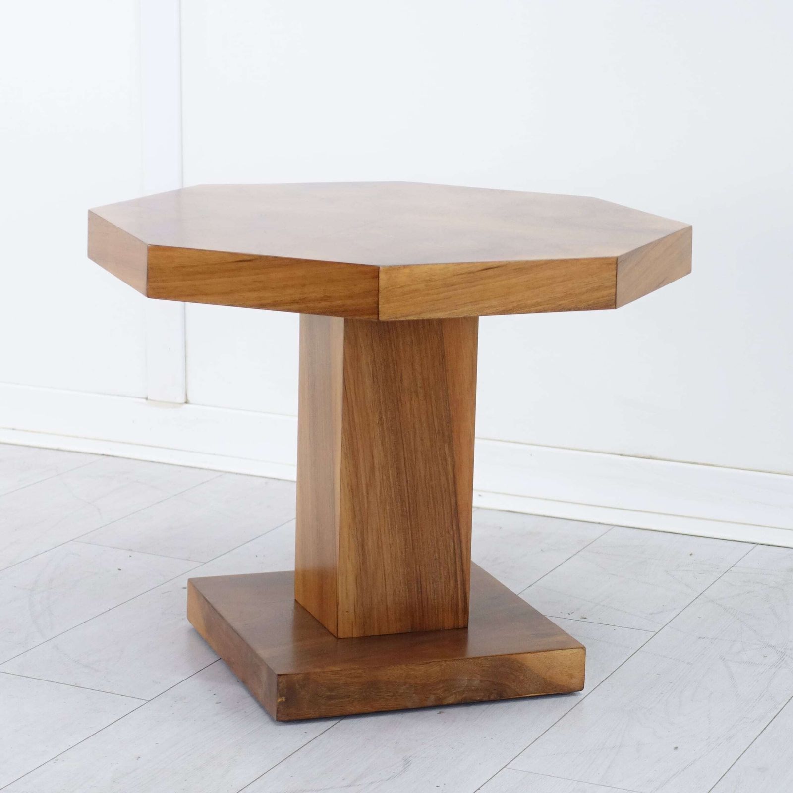 English Art Deco Octagonal Walnut Coffee  Table — Circa 1930 photo Furniture