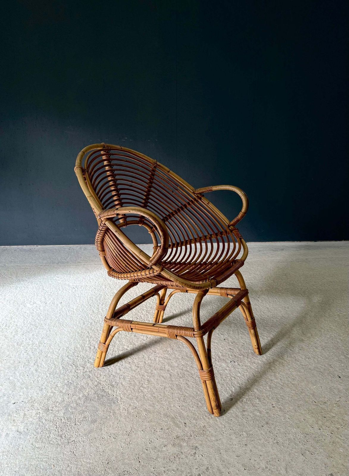 Mid Century Design Bamboo Pod Fauteuil, Italië, Ca. Jaren 1960 photo Meubels