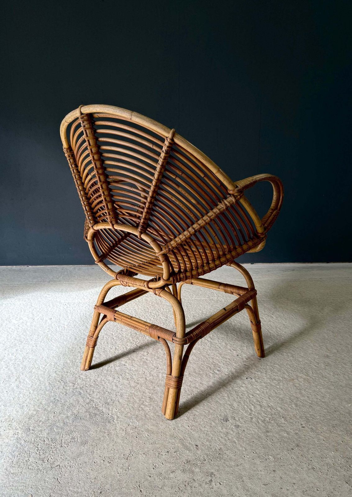 Midcentury Design Bamboo Pod Armchair, Italy 1960's photo 1100.0
