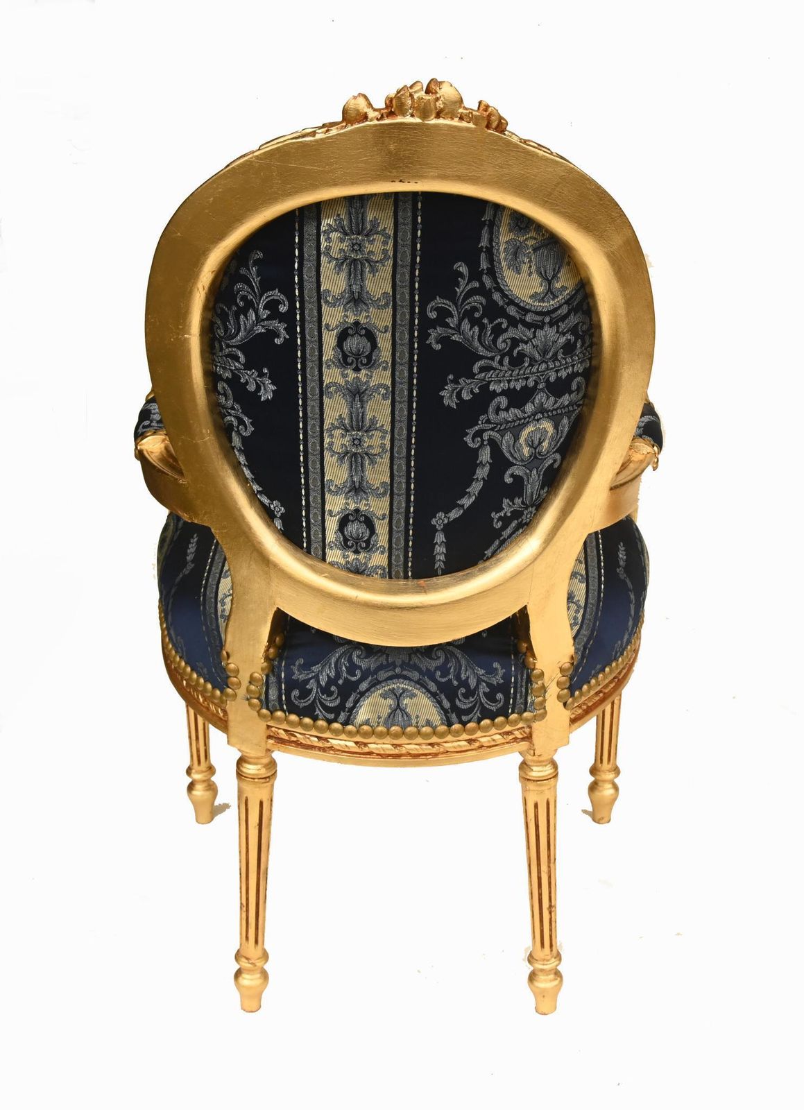 Pair French Gilt Arm Chairs Louis XVI Interiors photo vinterior