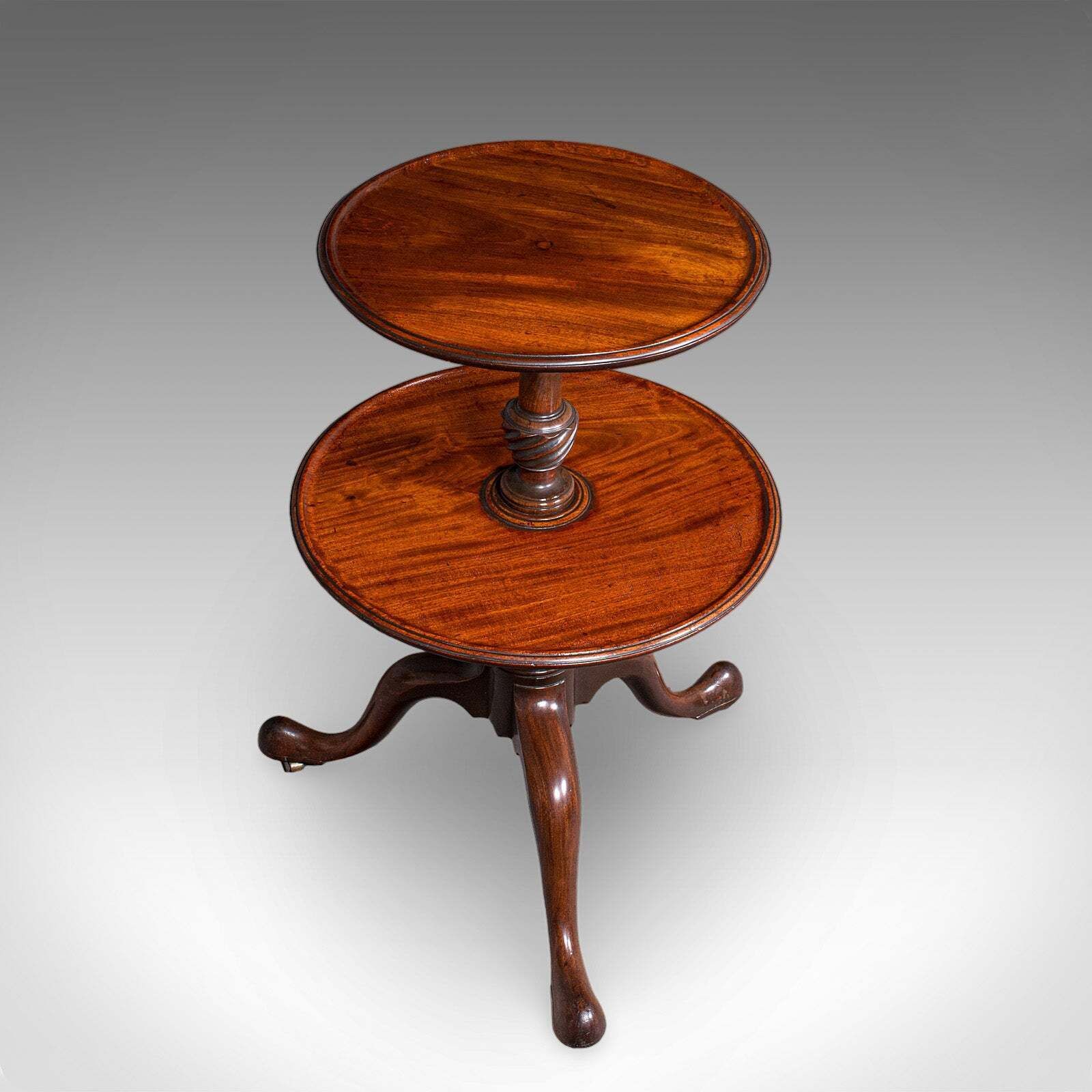 Antique Dumb Waiter, English Two Tier Afternoon Tea Serving Stand, Regency, 1820 photo vinterior
