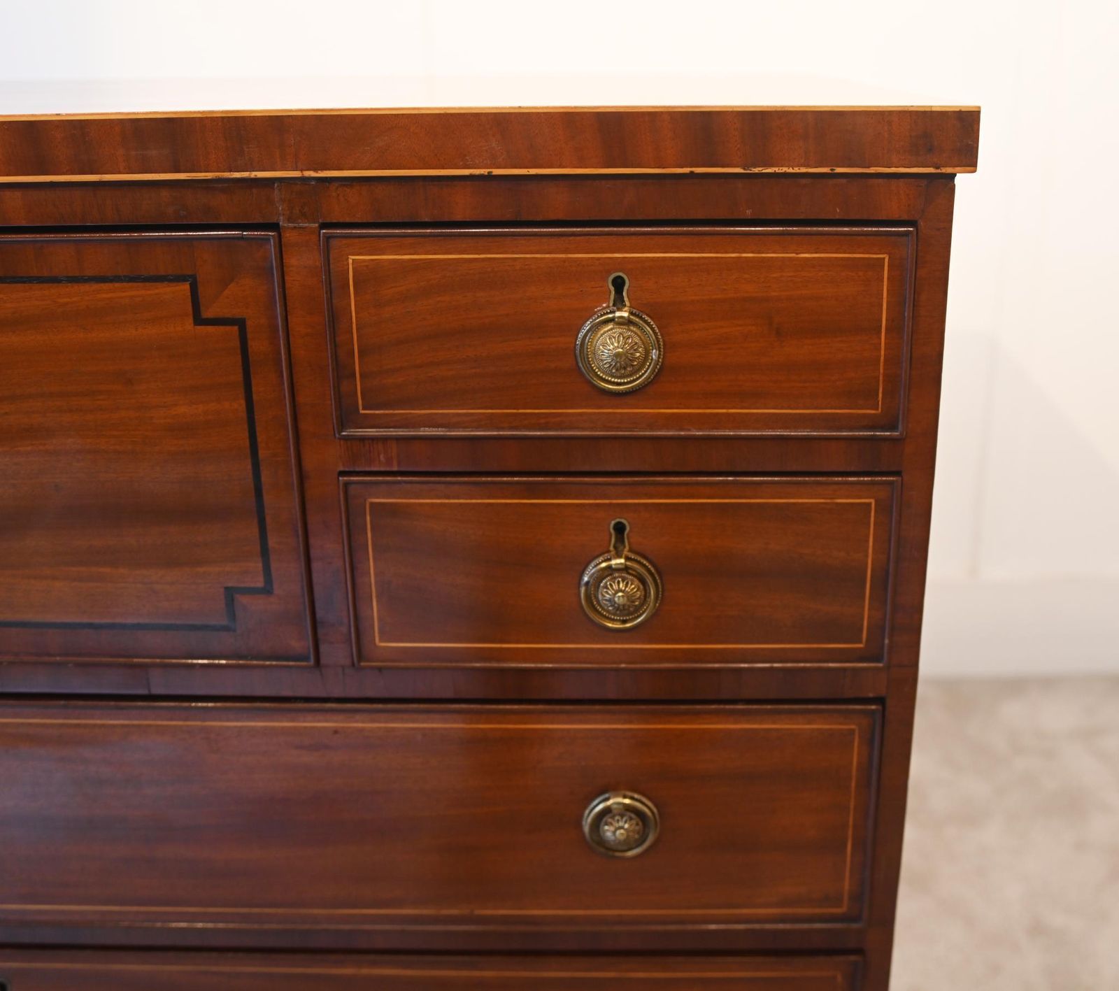 Scottish Georgian Chest Drawers Mahogany 1820 Sheraton photo 1480.0