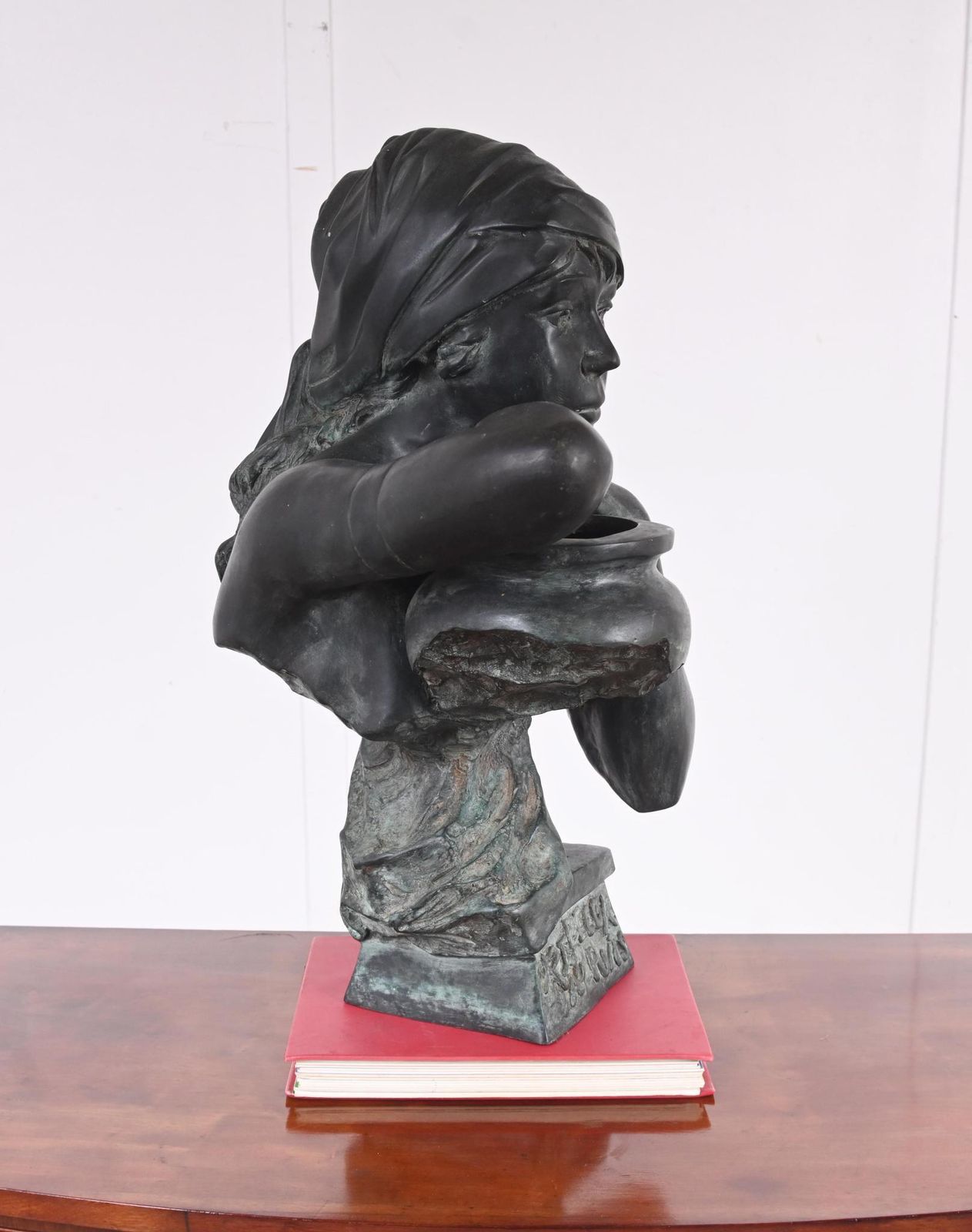 photo furniture Art Nouveau Bronze Bust Rebecca Au Puits Villanis Statue Casting