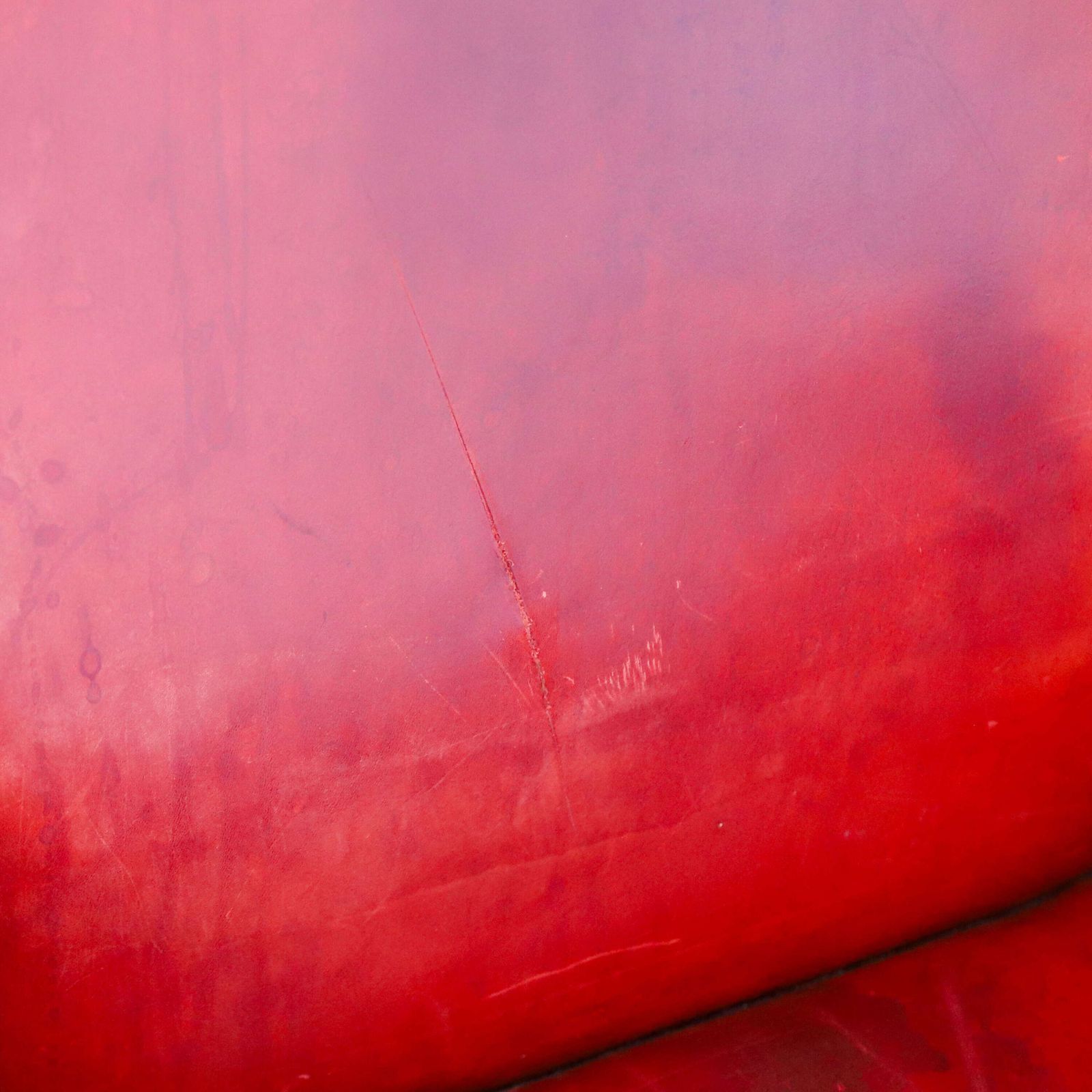 Mid 20th Century Red Leather Armchair On Ebonised Legs – Vintage Character & Comfort photo buy