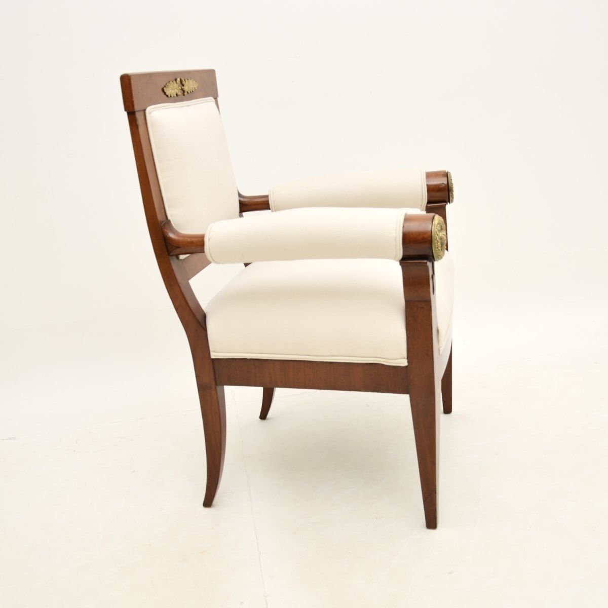 Antique Regency Period Mahogany Armchair photo vintage