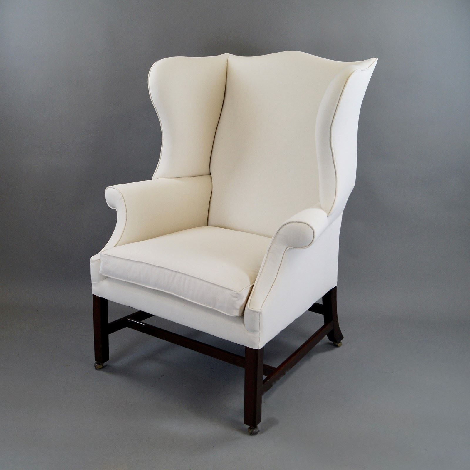 A Large George III Mahogany Wing Chair photo furniture