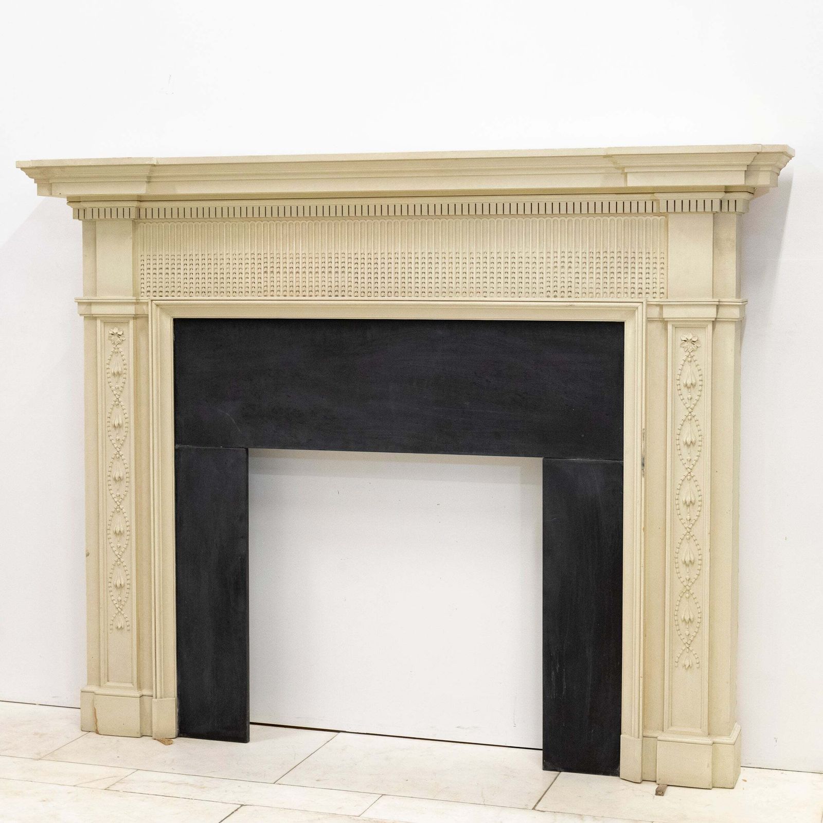 photo for sale Large Reclaimed Regency Style Wooden Surround With Slate Slips