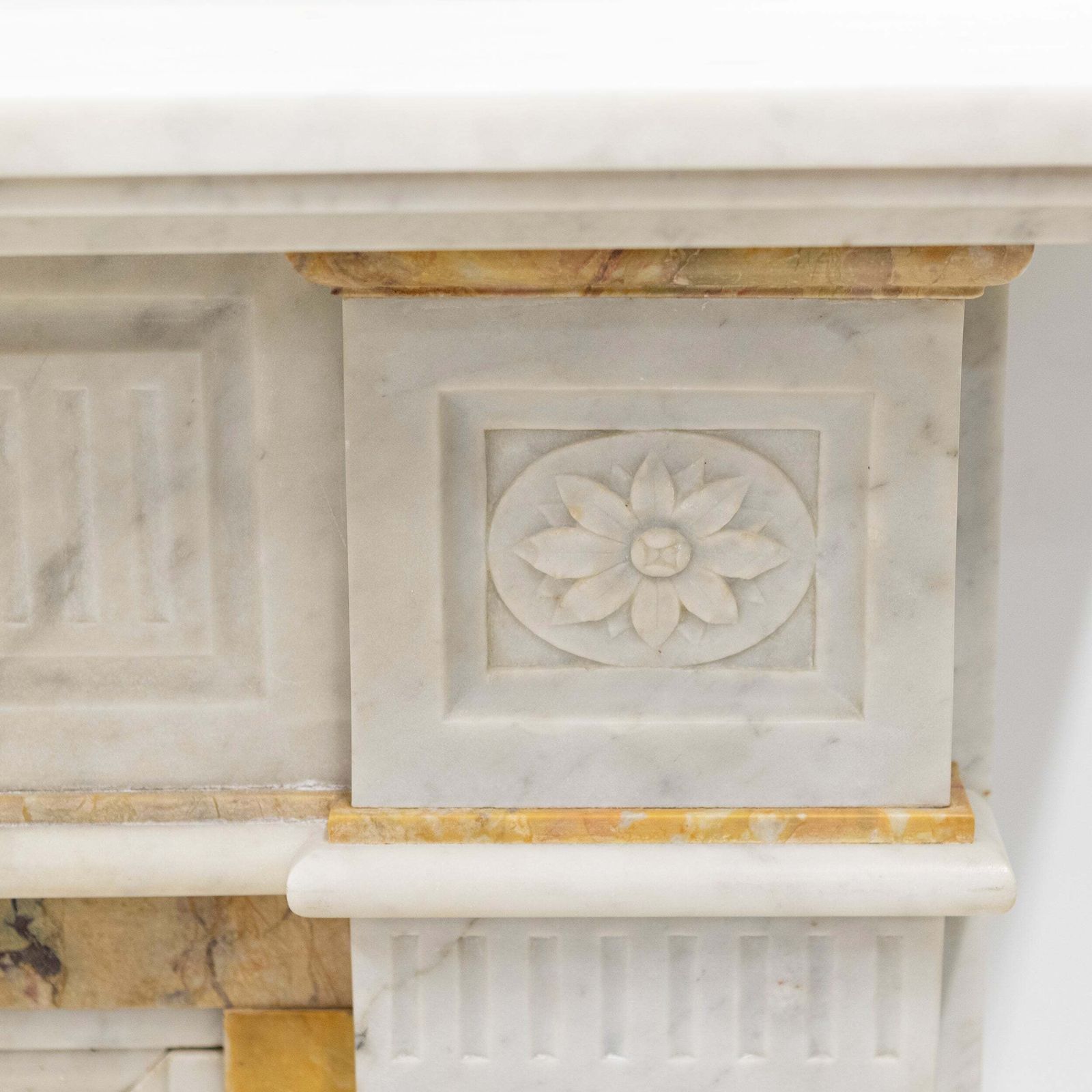 Antique Victorian Carrara Siena Marble Fireplace Surround photo Home Fixtures