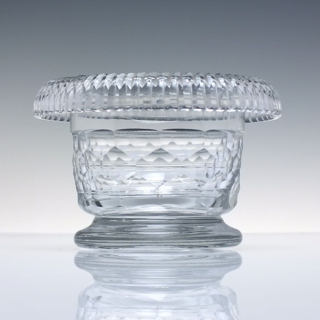 Georgian Anglo Irish Cut Glass Covered Preserve Jar C1800 C1810 photo Home Decor