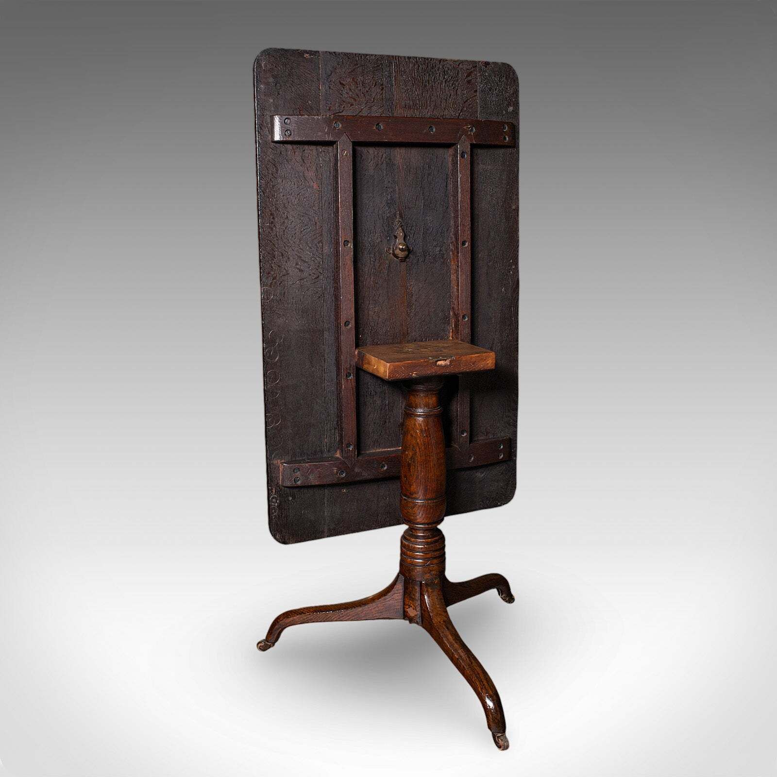 photo for sale Antique Parlour Drinking Table, Scottish Oak, Tilt Top, Country House, Victorian
