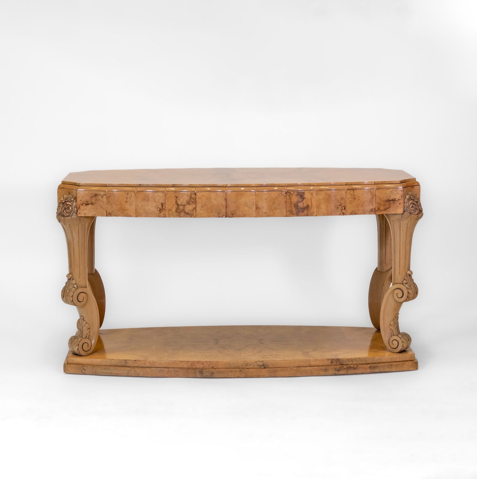 2350.0 Art Deco Burr Walnut Coffee Table By Harry & Lou Epstein 1930s photo