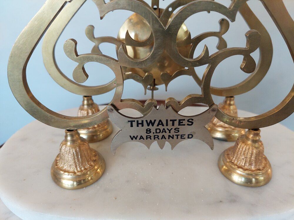 Brass Skeleton Clock By Thwaites Of London photo Home Decor