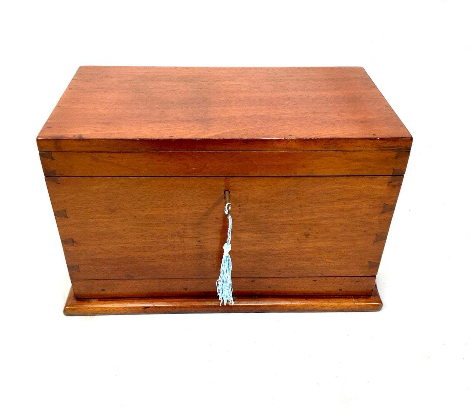 Antique Wooden Masonic Voting Ballard Storage Box With Key / Bingo Ball Game photo buy