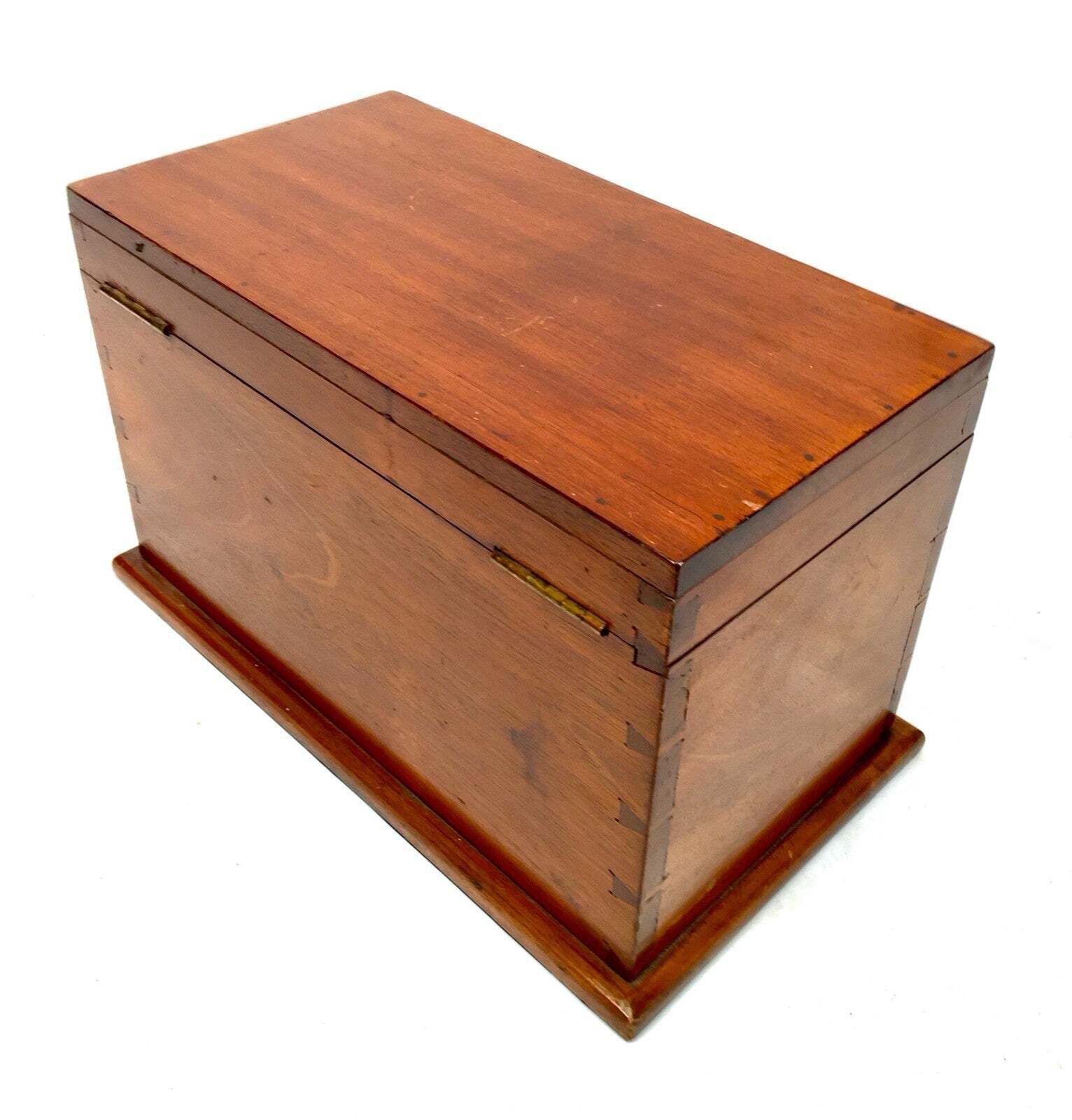 photo vintage Antique Wooden Masonic Voting Ballard Storage Box With Key / Bingo Ball Game